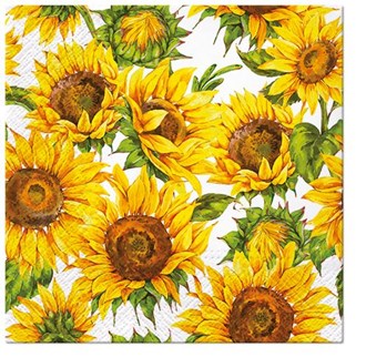 Dancing Sunflowers Luncheon Napkin